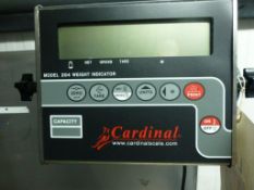 Cardinal 204-V 300kg stainless steel digital platform scale, serial no E34606-0286, (2006) 600mm x