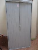 Twin sliding door cabinet