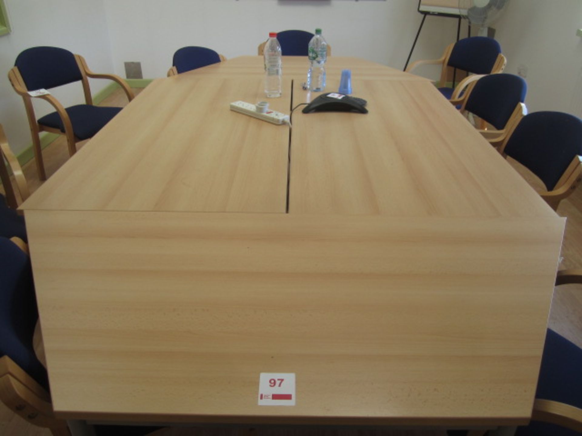 Light wood effect 4 table boardroom table