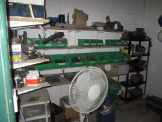 Contents of two store rooms to include belts, screen chains, bolts, adjusting nuts, picking bins,