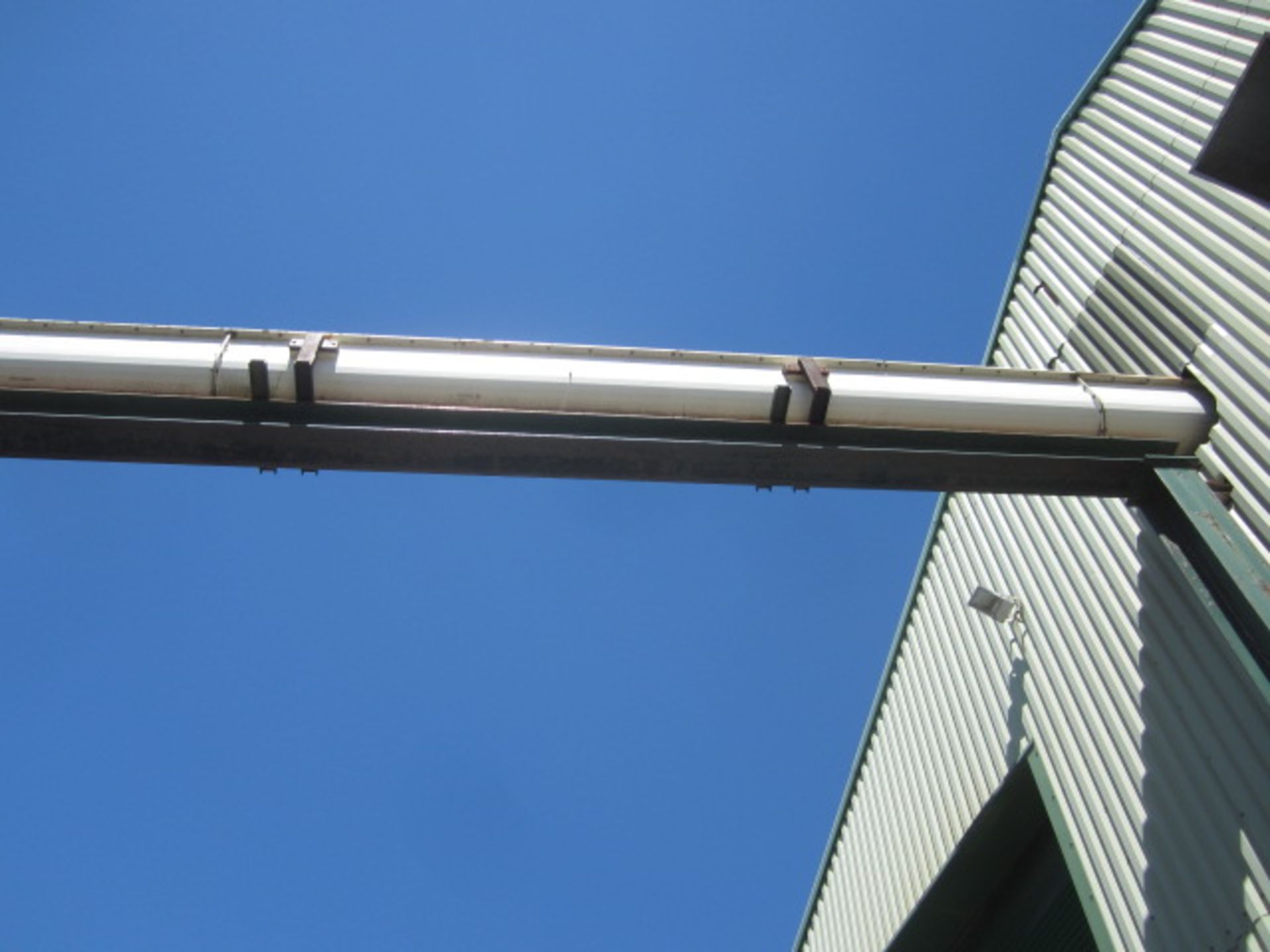 Unnamed elevating auger screw conveyor, make, model & serial no. too high to read, length approx. - Image 3 of 4