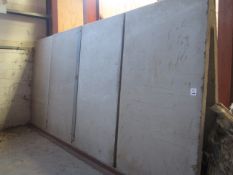 Four concrete space partition blocks, 1200 x 2500mm