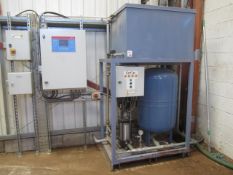 Grecon skid mounted water control system, with holding tank, Reflex 300 litre water tank and trace