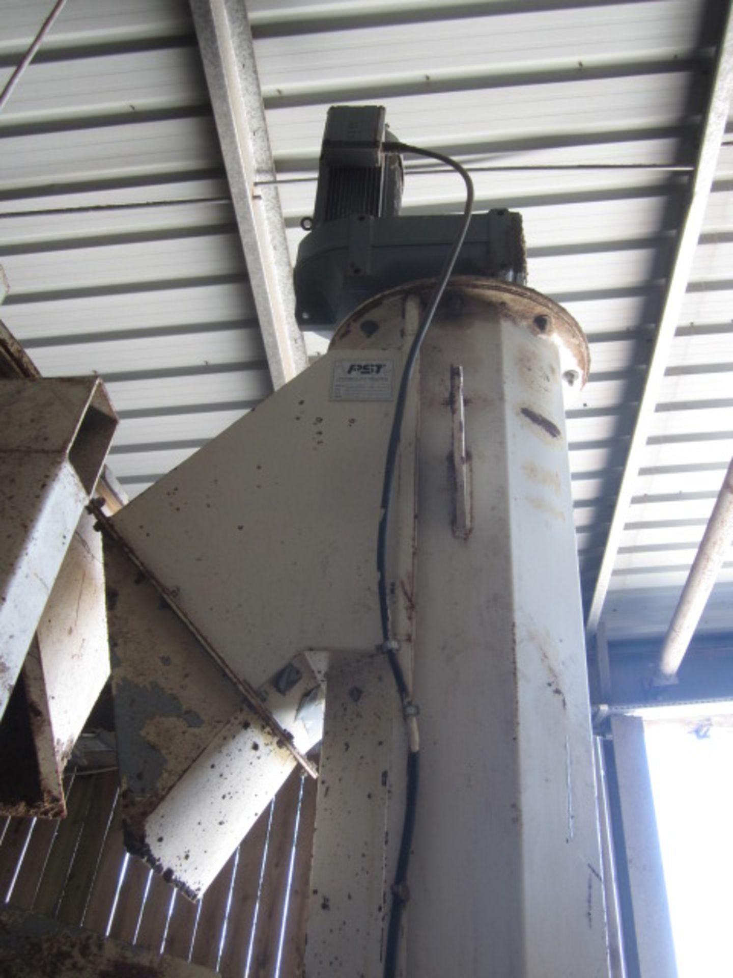 PST V8-420 vertical auger screw conveyor, approx. 9.6m height x 400mm dia, serial no: 1022 U25 ( - Image 3 of 4