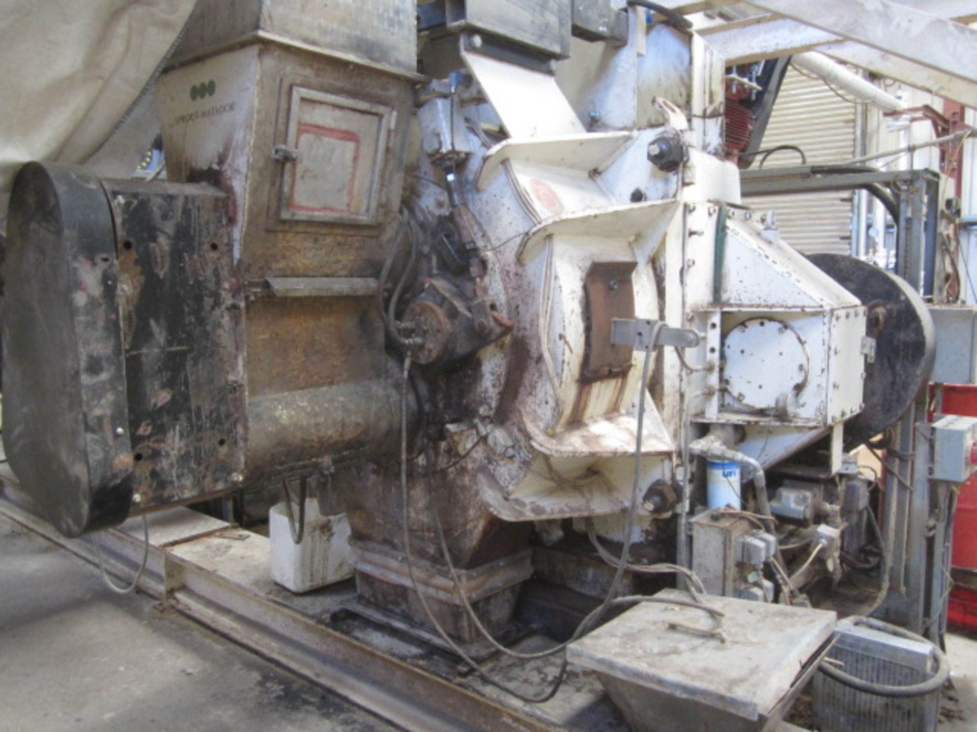 Sprout Matador PM30 pellet mill, mounted on stand with control panel, ID no. 035882, spec no.