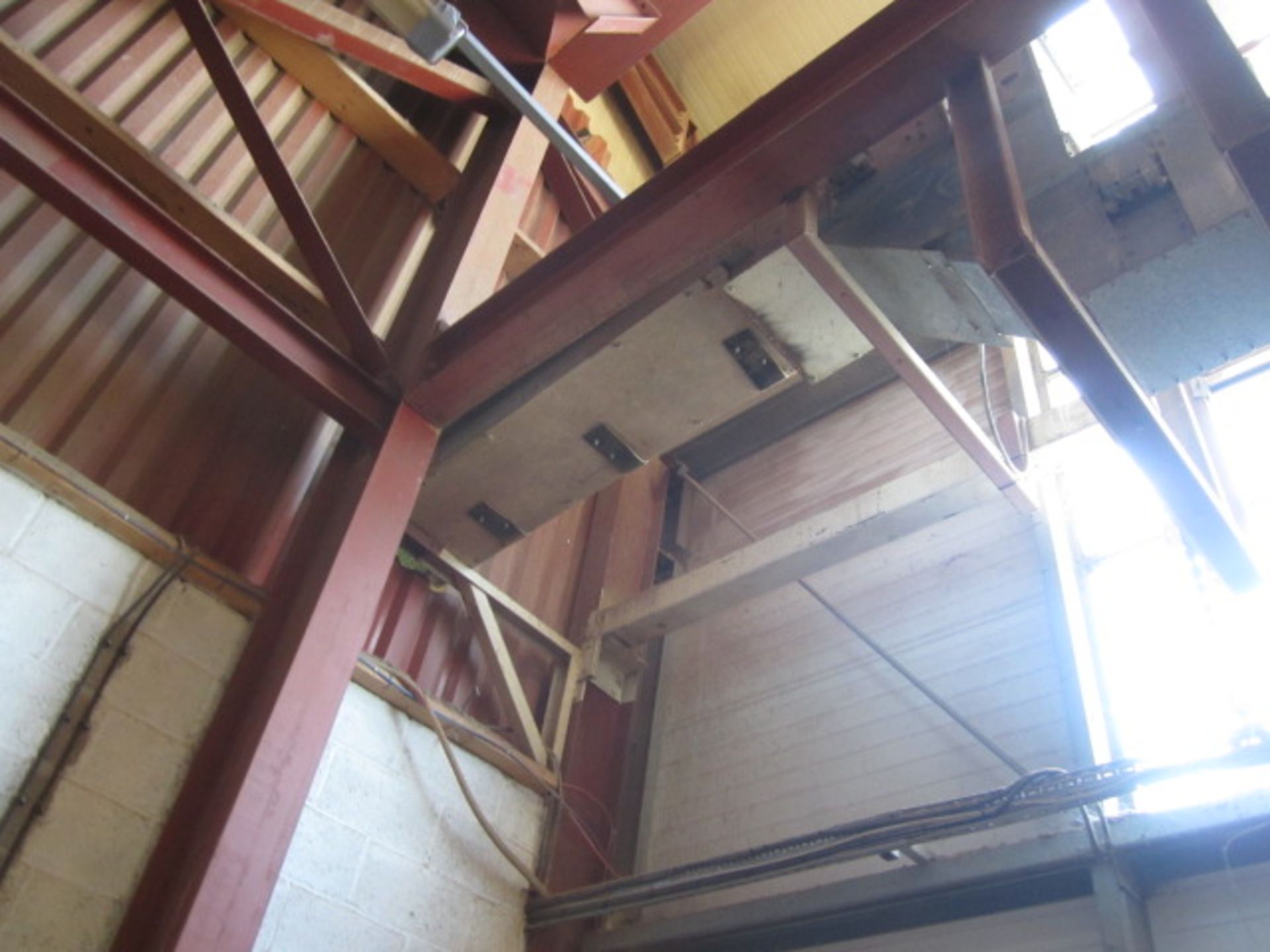 Unnamed bucket elevator with 2 fitted Fike Flameless explosion vents, approx. 6m height. **A work - Image 3 of 4