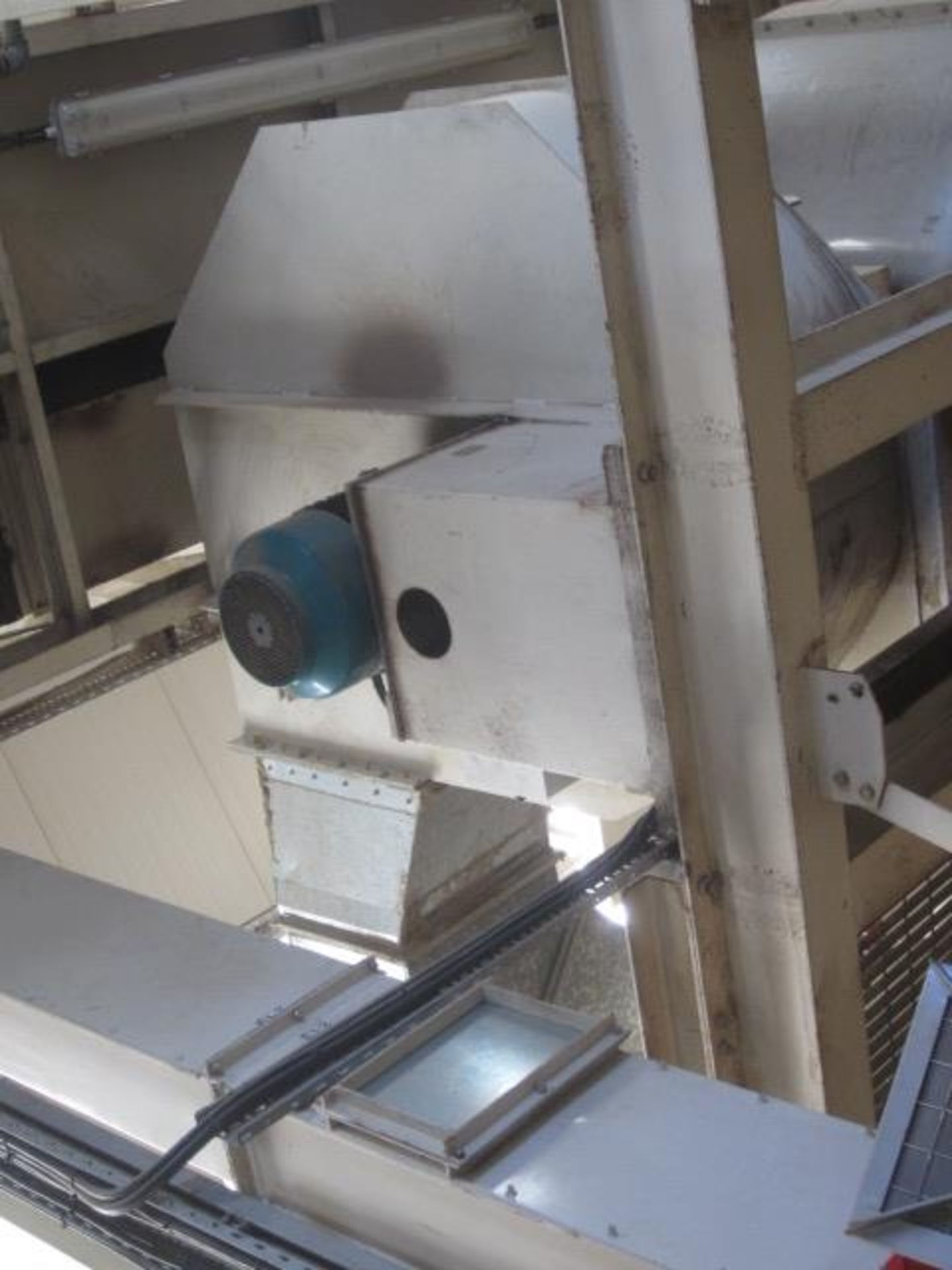 Kiekens industrial motorised fan, make & model cannot see, approx. dia 1500mm, and associated - Image 2 of 3