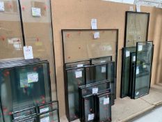 Forty double glazed units, sizes to include 36mm: 460x229, 470x229, 2 x 449x229, 434x229, 533x558,