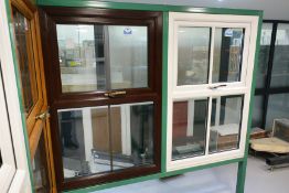 Two various UPVC/double glazed windows, approx 900 x 1375mm per window (Please note: purchase