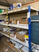 Two bays of medium duty racking 240cm x 200cm x 90cm 3 shelves (please note: this lot is located