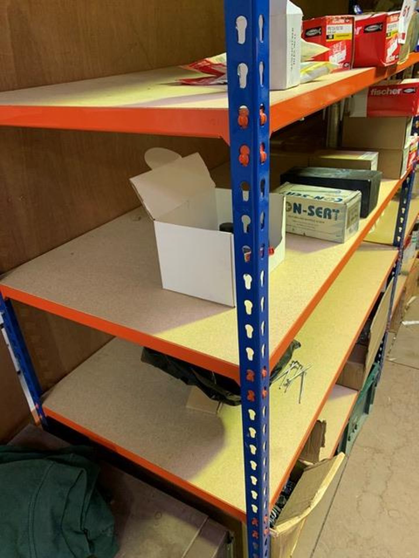 4 bays of medium duty warehouse racking 200cm x 190cm x 62cm deep complete with 5 shelves. NB - - Image 2 of 2