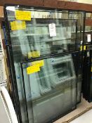 Fifteen double glazed units, sizes to include 28mm: 1101x952, 774x1117, 1718x1225, 1080x1590,