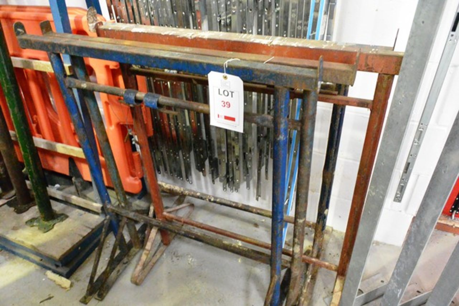 Four steel trestles (please note: This lot is located at the Swindon premises)