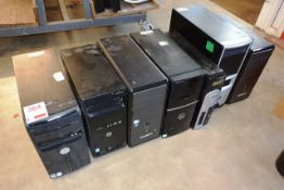 Seven various desktop tower units (sold as spares or repairs only) (please note: this lot is located