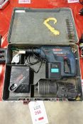 Bosch GBH 24 VFR battery powered rotary hammer drill with 3 batteries, charger and case (please