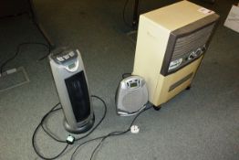 Three various space heaters (please note: this lot is located at the Salisbury premises)