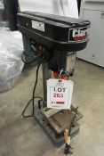 Clarke CDP5DD bench top pillar drill, serial no. 6550010, 240v (please note: this lot is located