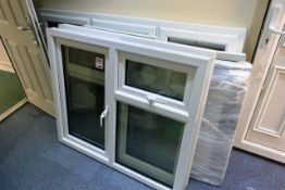 Nine various UPVC windows, with double glazed units, approx sizes 2 x 1025x1200, 1 x 990x645, 3 x