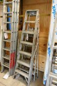 Two aluminium A frame step ladders (please note: this lot is located at the Salisbury premises)