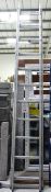 Wickes aluminium twin extension 22 tread ladder (please note: This lot is located at the Swindon