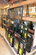 Approx thirty double glazed sealed window units, sizes include: 378x209, 377x209, 448x209,