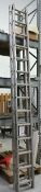 Aluminium twin extension 28 tread ladder (please note: This lot is located at the Swindon premises)