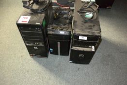 Three various desktop PC towers (please note: this lot is located at the Salisbury premises)