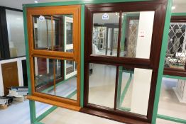 Two various UPVC/double glazed windows, approx 900 x 1375mm per window (Please note: purchase