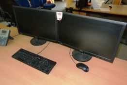 Two Asus LCD flat screen monitors (please note: this lot is located at the Salisbury premises)