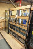 Steel frame A frame glass stand (please note: this lot is located at the Salisbury premises.