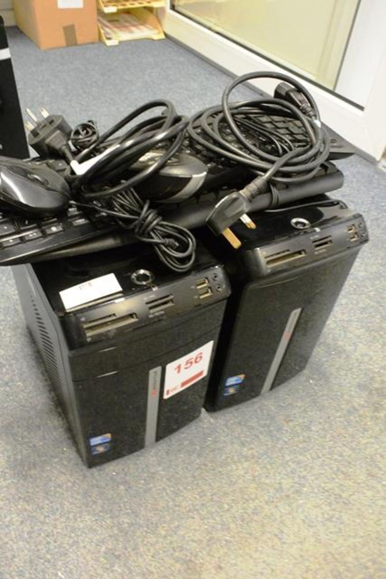 Two Packard Bell desktop PC's (please note: This lot is located at the Swindon premises)