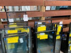 Sixty double glazed units, sizes to include 36mm: 428x976, 397x1003, 1092x570, 28mm: 484x769,