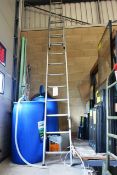 Aluminium double extension, 24 tread ladder (please note: this lot is located at the Salisbury