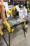 Dewalt DW 743 type 2, 240v table mounted flip top chop saw, serial no. 300211 (2002) (please note: