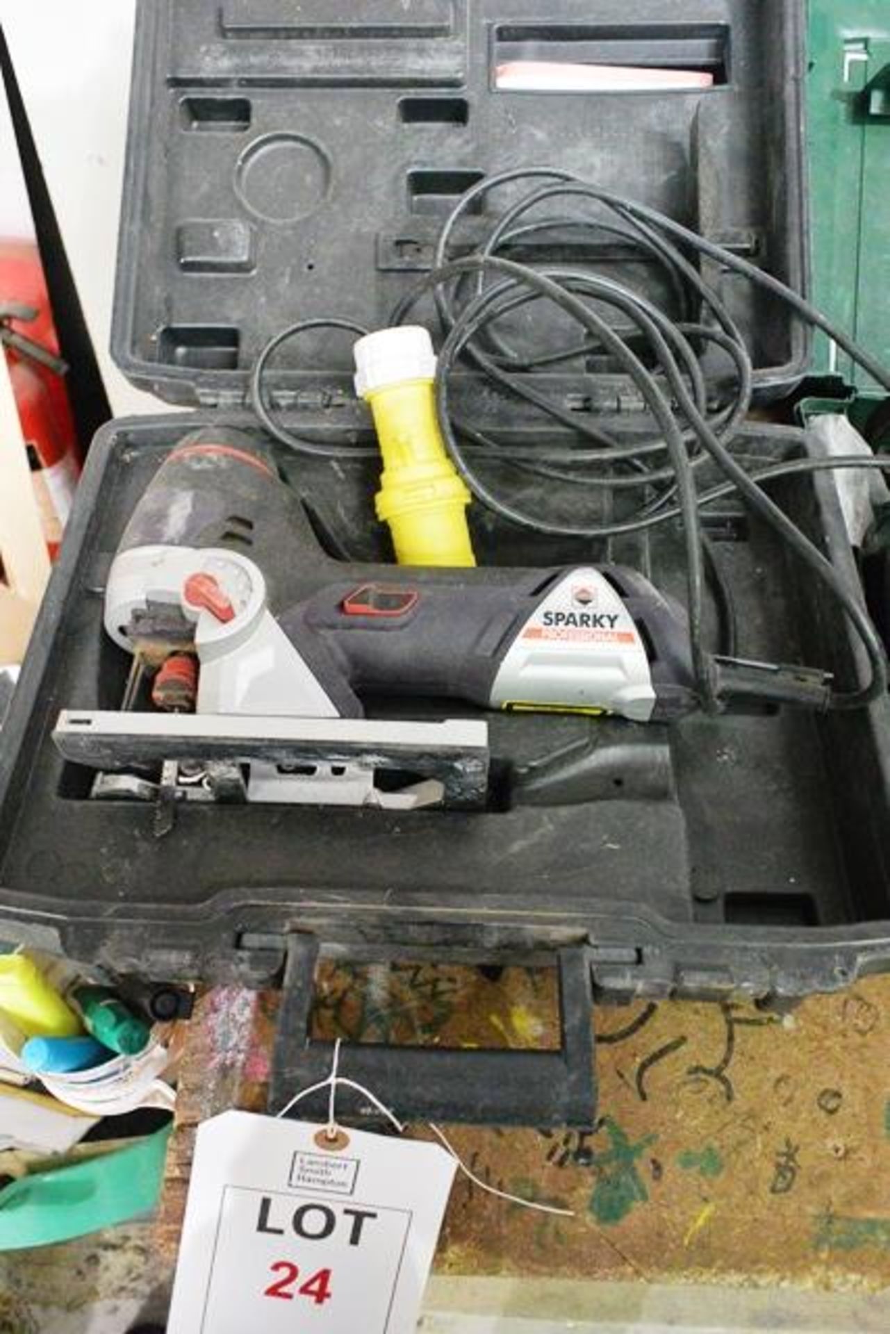 Sparky Professional FSPE 85 110v jigsaw (2005), with case (please note: This lot is located at the