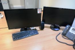 Two Acer K242HL flat screen LCD monitors (please note: This lot is located at the Swindon premises)