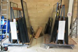 Two Steel frame A frame mobile transport trolleys (please note: this lot is located at the Salisbury