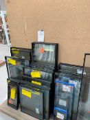 Forty four double glazed units, sizes to include 36mm: 452x206, 435x205, 448x205, 436x520,