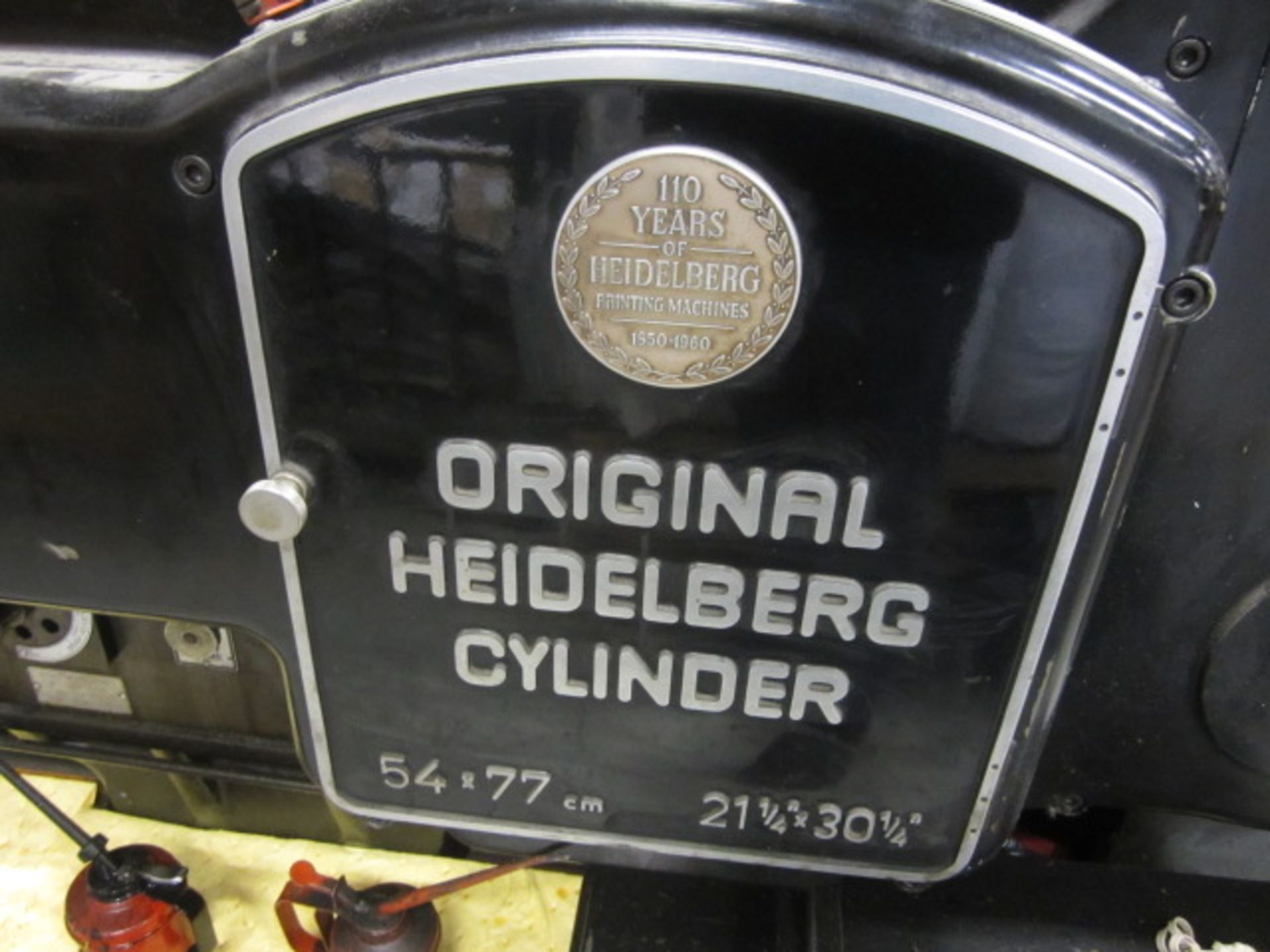 Original Heidelberg cylinder press, 54 x 77cm x 211/4" x 301/4" (Please note: A work Method... - Image 5 of 5