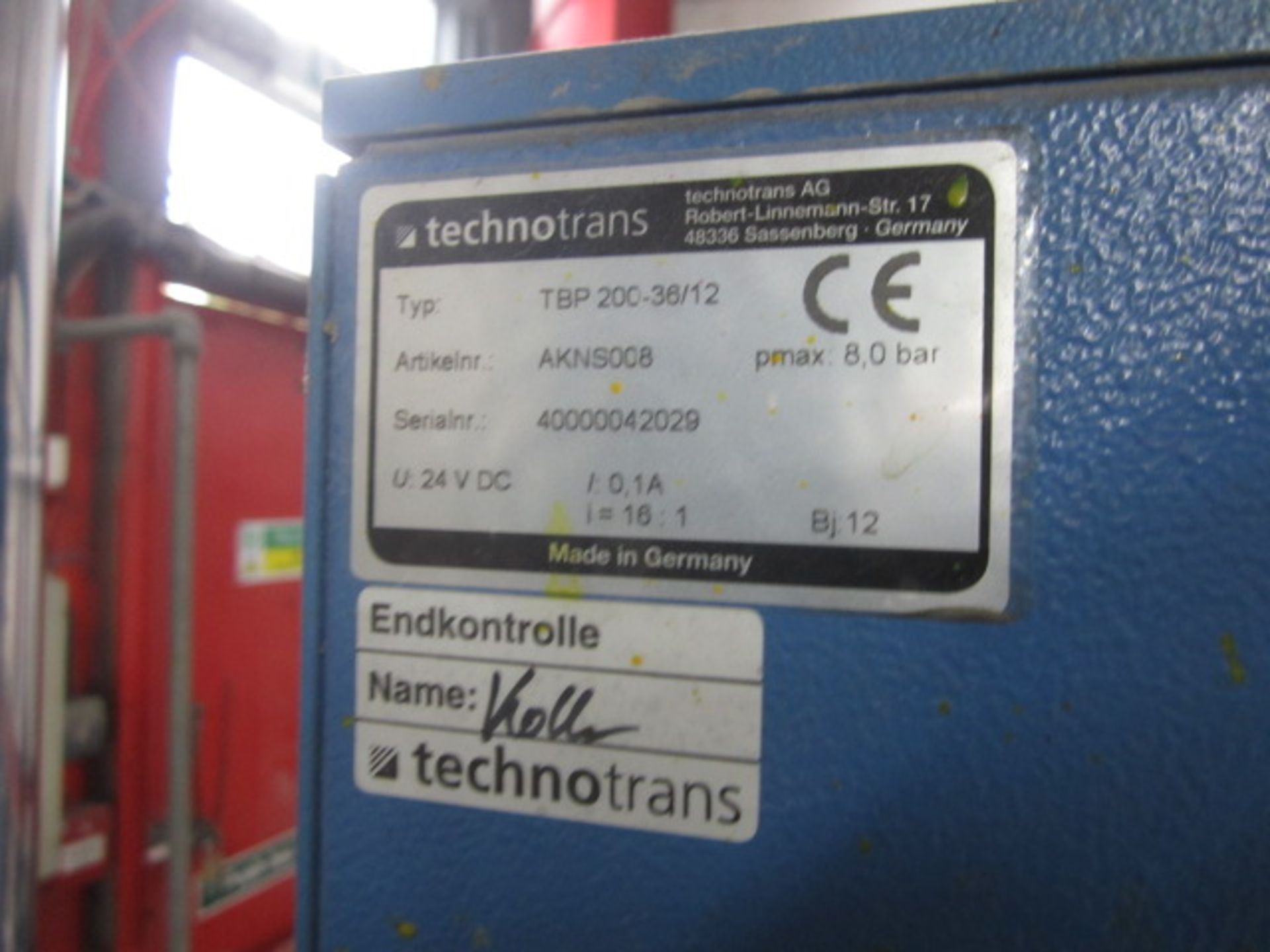 Technotrans TBP200-36/12 ink pump (2012), serial no. 40000042029 - Image 3 of 3