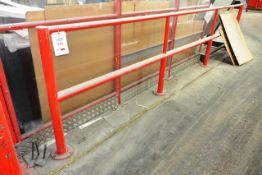 Steel frame barrier section, approx 3900mm in length