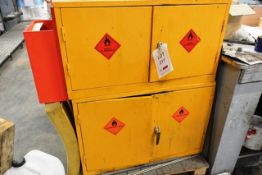 Two steel 2 door flammable liquid cabinets