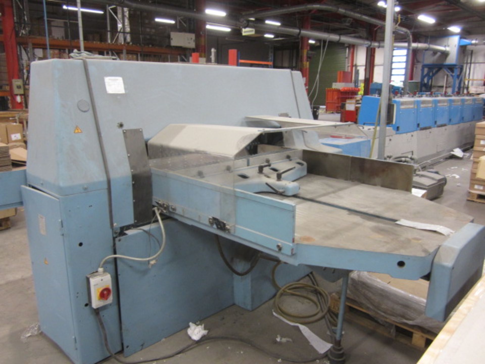 Wohlenberg 115 paper guillotine with air table, serial no. 3217-032, 3135.00.8012-00, max cut - Image 4 of 6