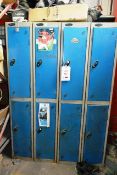 Four Probe steel frame double lockers (no keys)