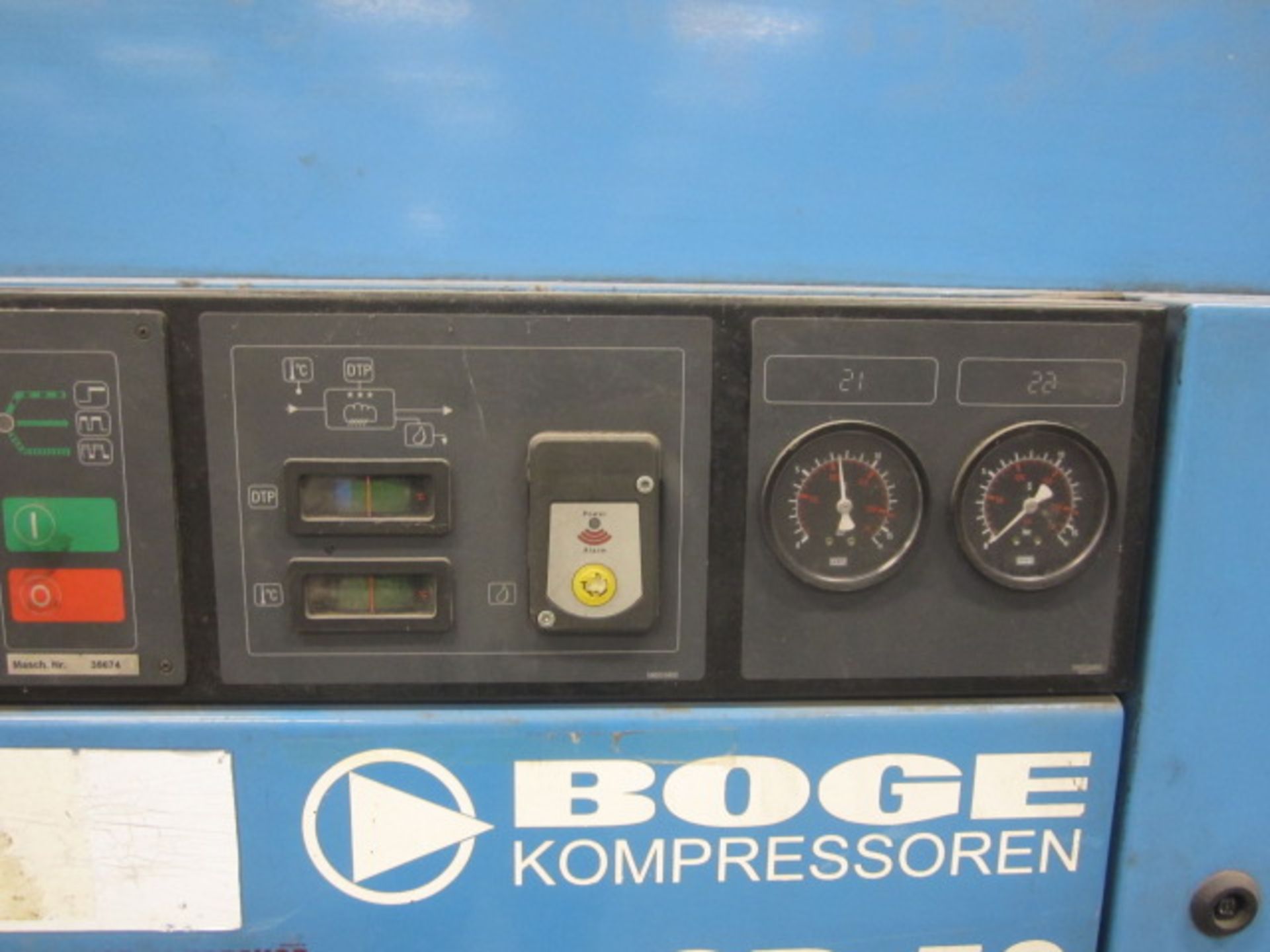 Boge Kompressosen SD 50 packaged air compressor, Boge Ratiotronic controls, machine no. 35674, run - Image 4 of 5