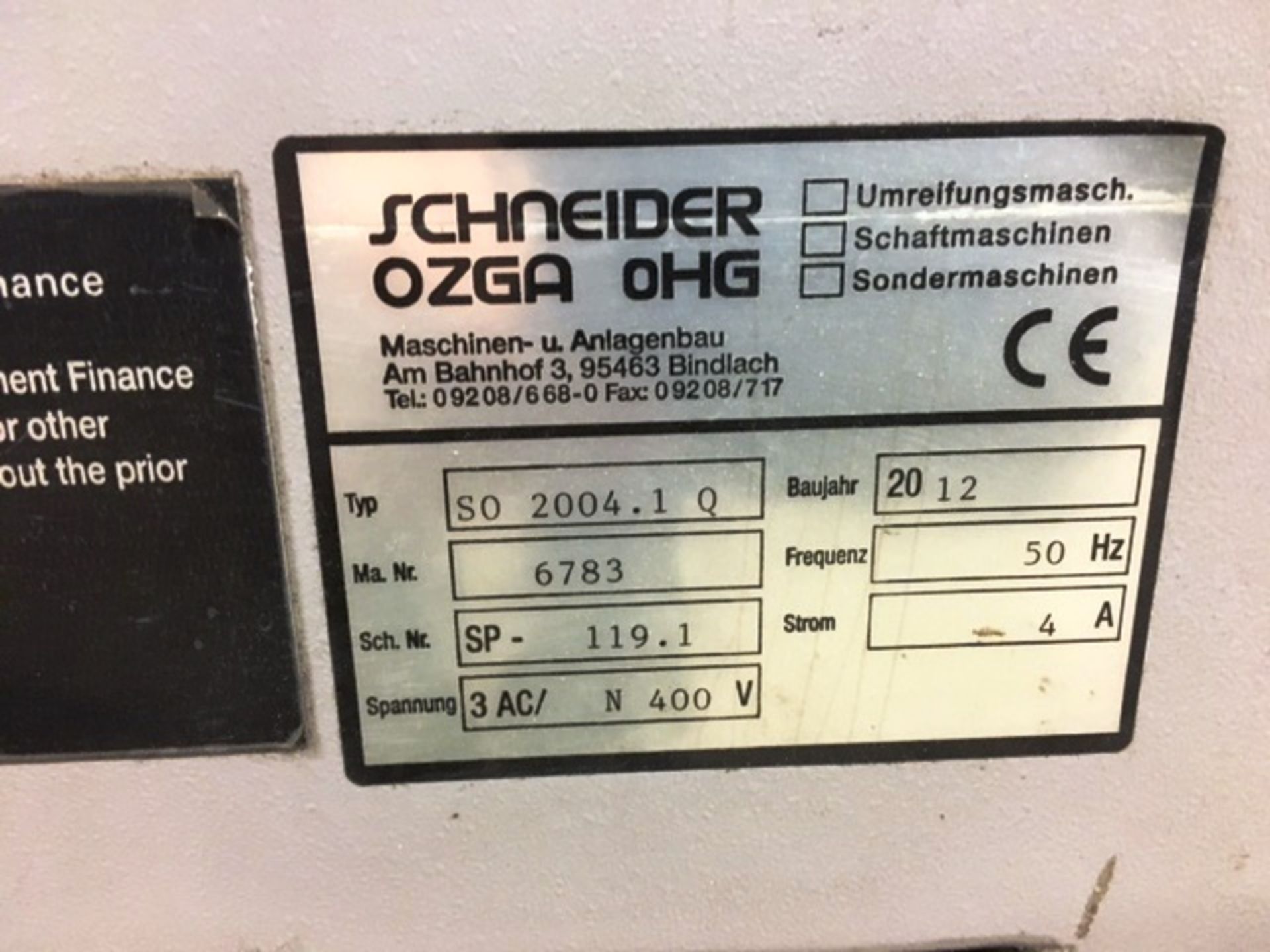 Schneider Ozga OHG SO-2004.IL and SO-2004.IQ and SO-2004.IL cross strapping line, serial no. SP120.1 - Image 6 of 9