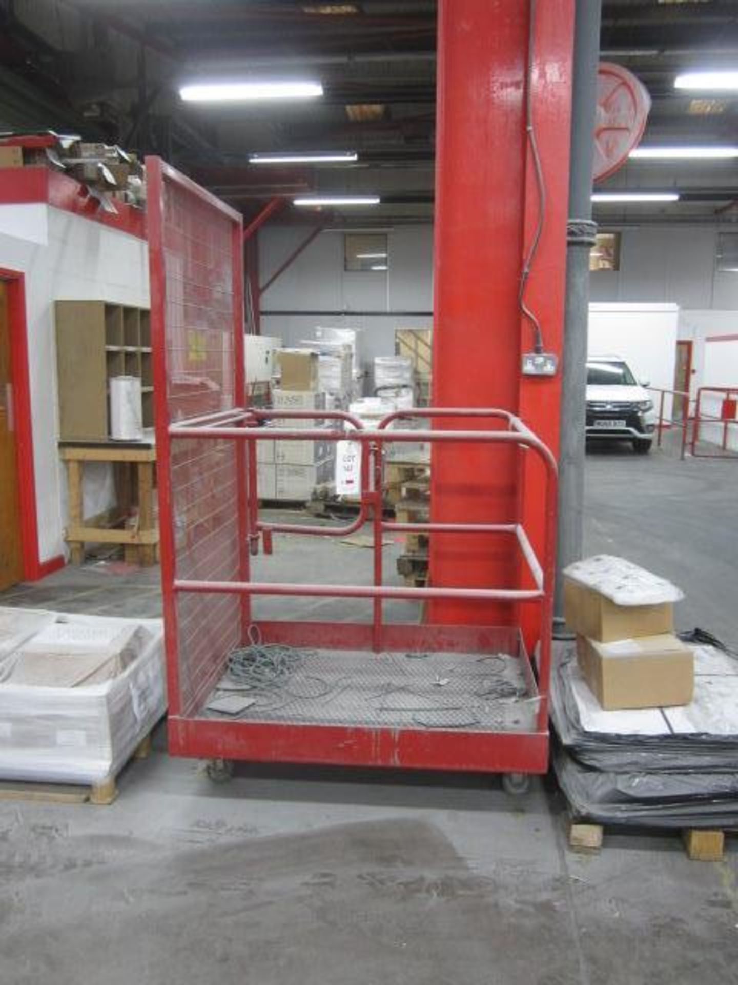 Contact mobile forklift attachment pedestrian cage, model WP-G-MKIC, max load 500kg, approx. size ( - Image 2 of 3