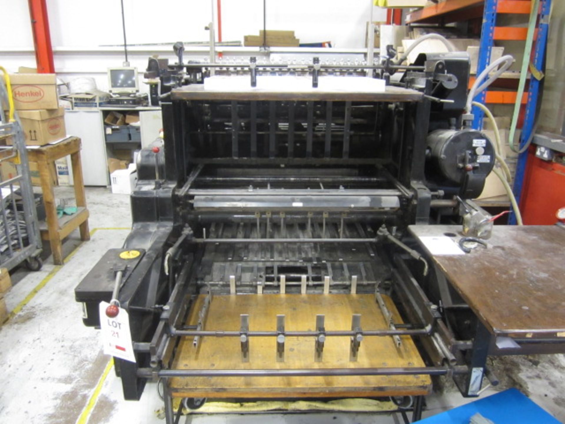 Original Heidelberg cylinder press, 54 x 77cm x 211/4" x 301/4" (Please note: A work Method... - Image 4 of 5