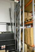 Five 4.2m adjustable boltless pallet racking uprights