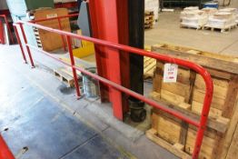 L shape steel tube frame barrier section, approx length 4800x1100mm